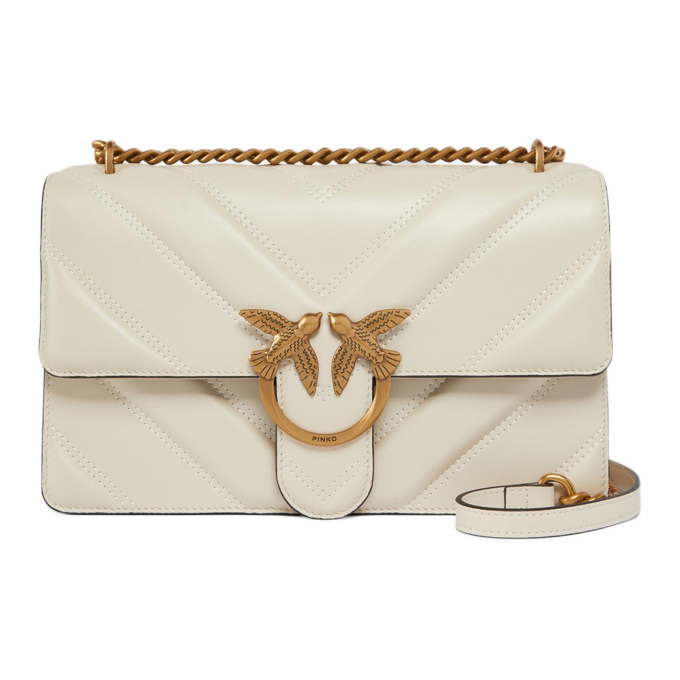 

PINKO Сумка Love Bag Sheepskin через плечо, средняя женская сумка бежевая