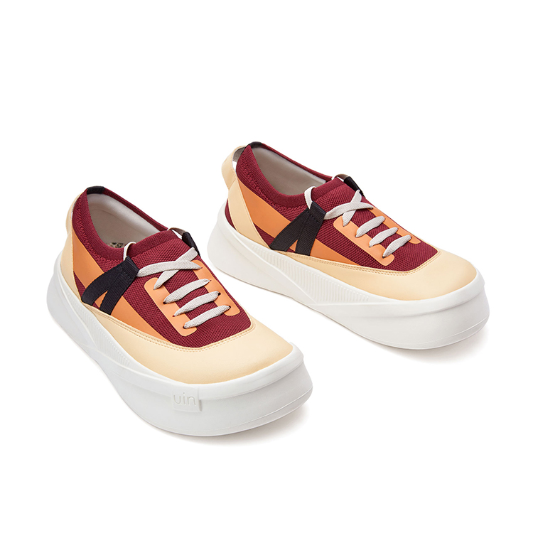 Расписные туристические ботинки Victoria 4 Collection Повседневные одиночные туфли Женские U.IN Яркий красно-желтый — фото 2