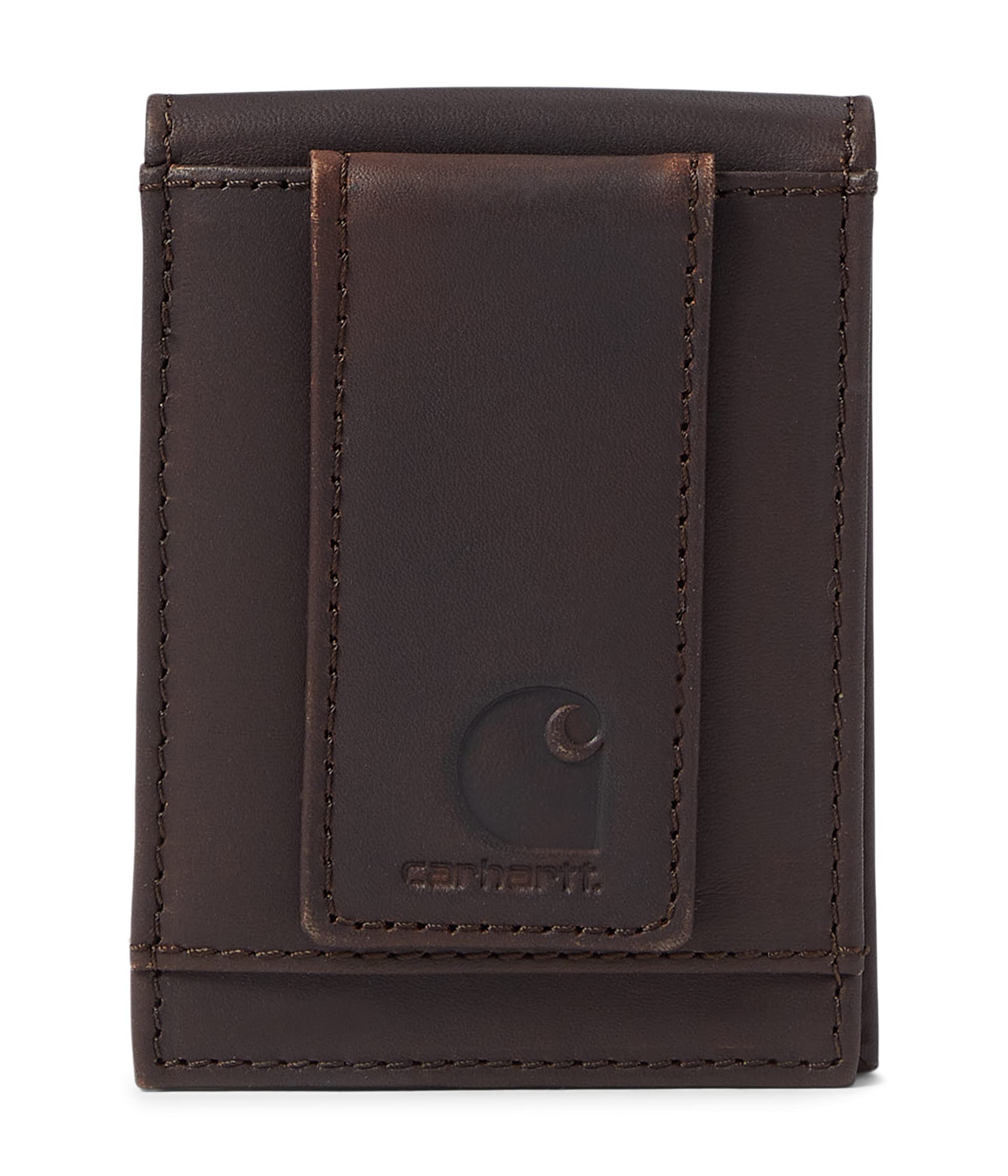 

Кошелек Unisex Carhartt Oil Tan Leather Front Pocket Wallet, коричневый