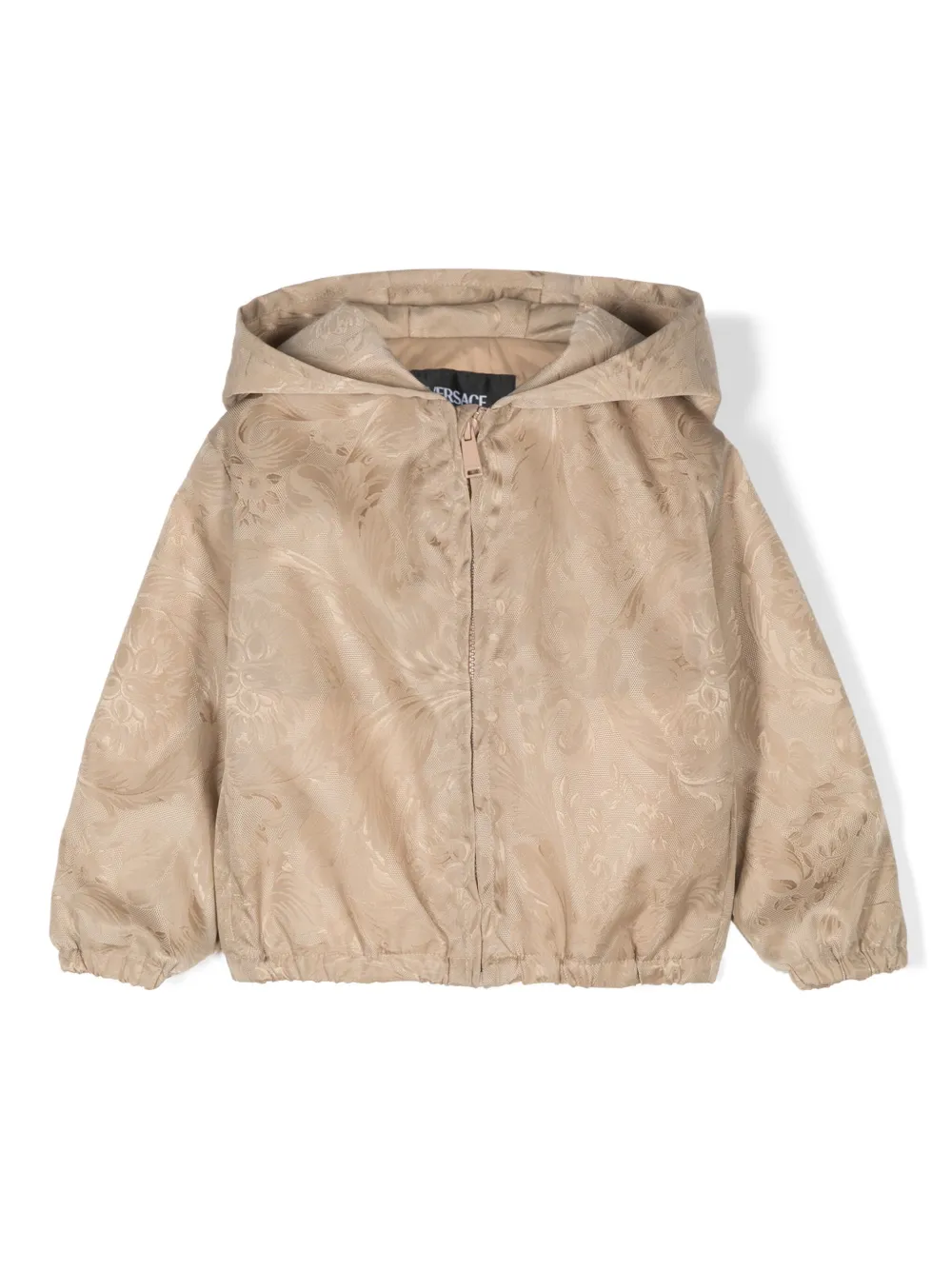 

Куртка с капюшоном и узором Barocco Versace Kids, нейтральный