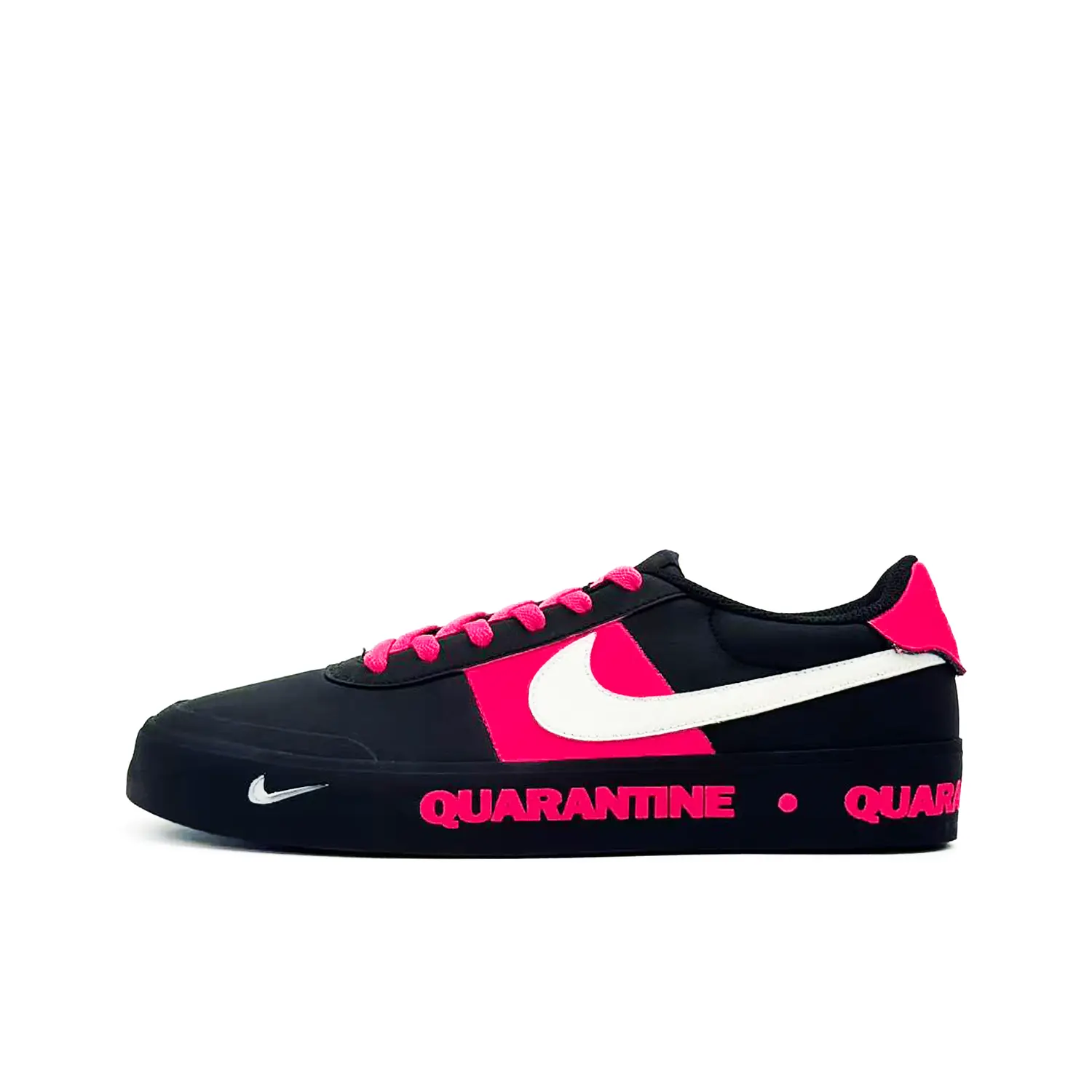 

Nike Мужские низкие скейтборд-кроссовки Court Shot The Forbidden Rose Red Abrasion Resistant черный белый розовый