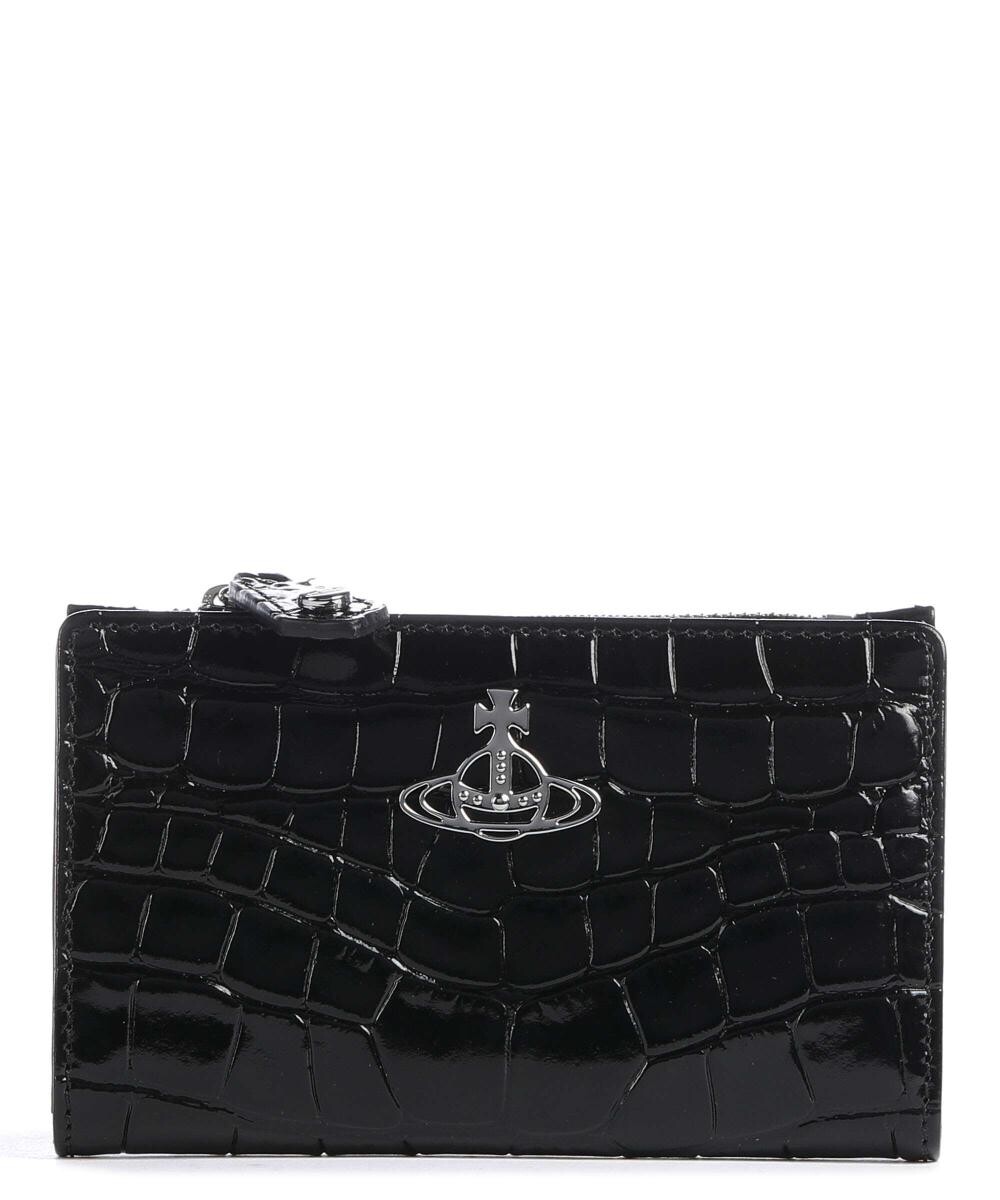 

Кошелек под крокодила из тисненой телячьей кожи Vivienne Westwood, черный