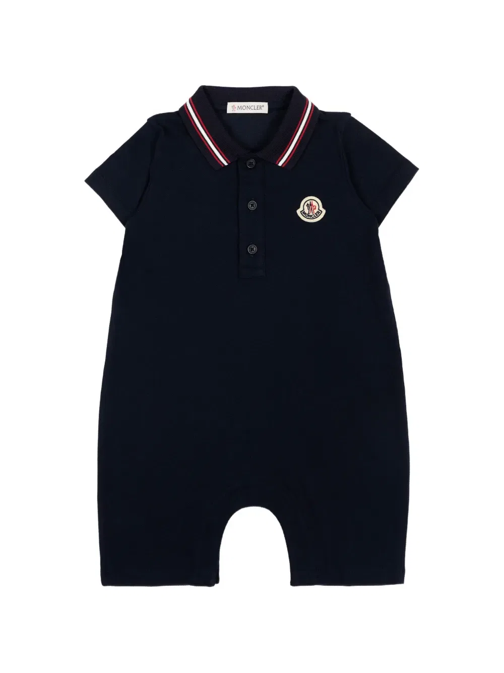 Комбинезон-поло с логотипом Moncler Enfant, синий