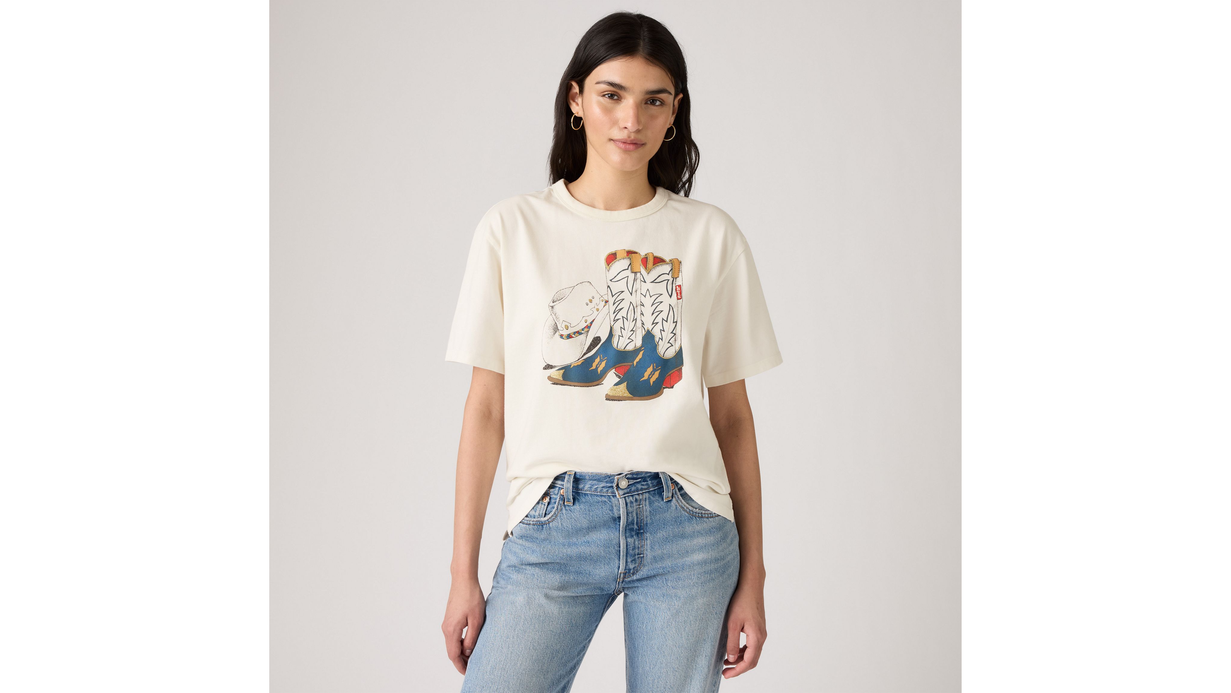 

Футболка с рисунком Tabor Levi's, Egret - White