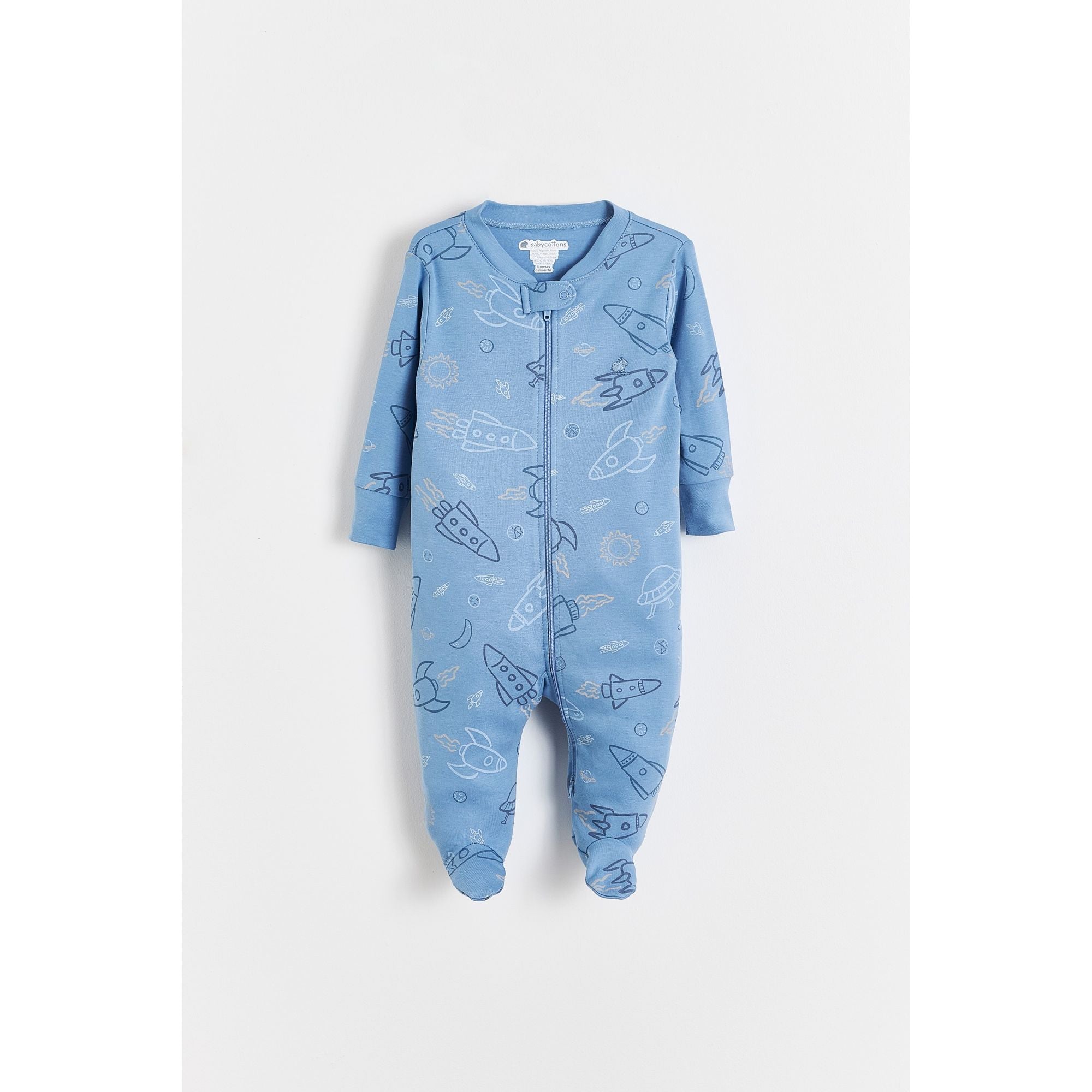 

Пижама Skyward Zip с закрытыми ступнями Babycottons, синий