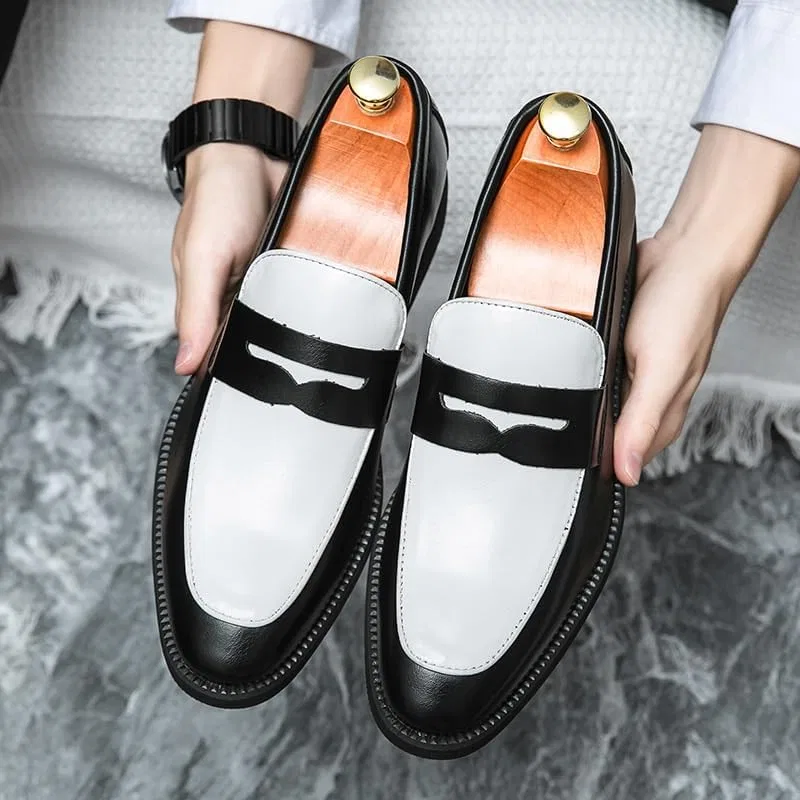 Оксфорды мужские, с узором, Slip-on, для работы, D YWMLFZ — фото 2