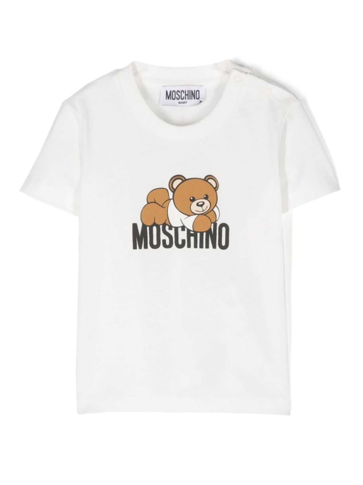 

Moschino Kids футболка с мотивом плюшевого мишки, белый