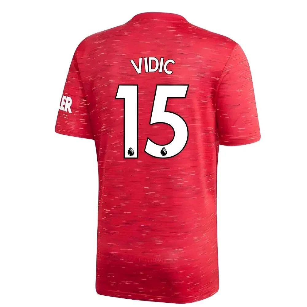 Футбольная футболка Home Manchester United - Vidic Manchester United Fc, красный