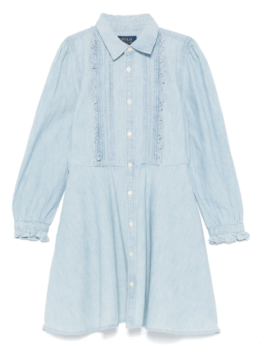 

Платье мини из ткани шамбре POLO RALPH LAUREN KIDS, синий