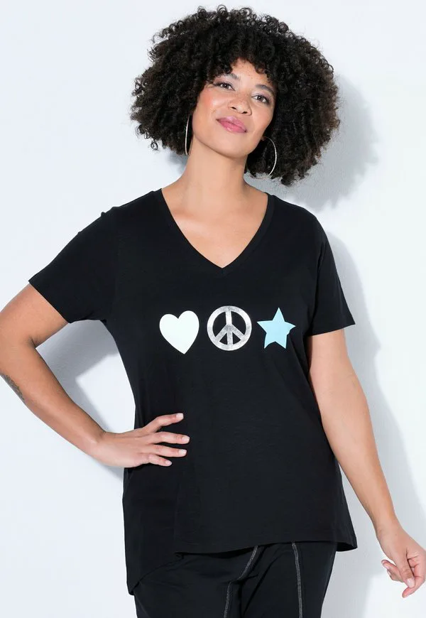 

Peacezeichen, футболка с принтом хабарма Angel Of Style, Black, Черный, Peacezeichen, футболка с принтом хабарма Angel Of Style, Black