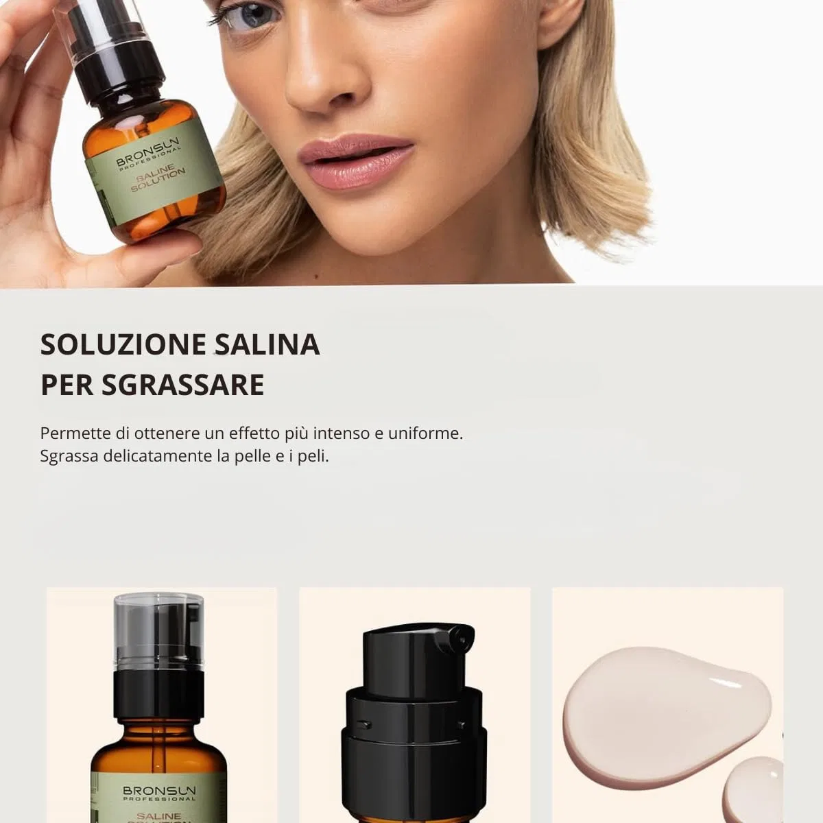 Солевой раствор-обезжириватель BRONSUN для ресниц и бровей, 50 мл Bronsun