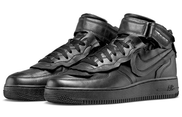 Кроссовки x Comme Des garcons Air Force 1 Mid Nike, черный — фото 4
