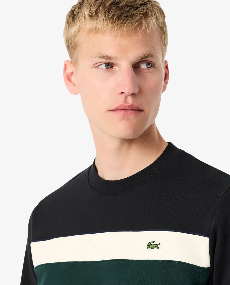 Мужская толстовка из флиса с цветными блоками черного цвета Lacoste — фото 3