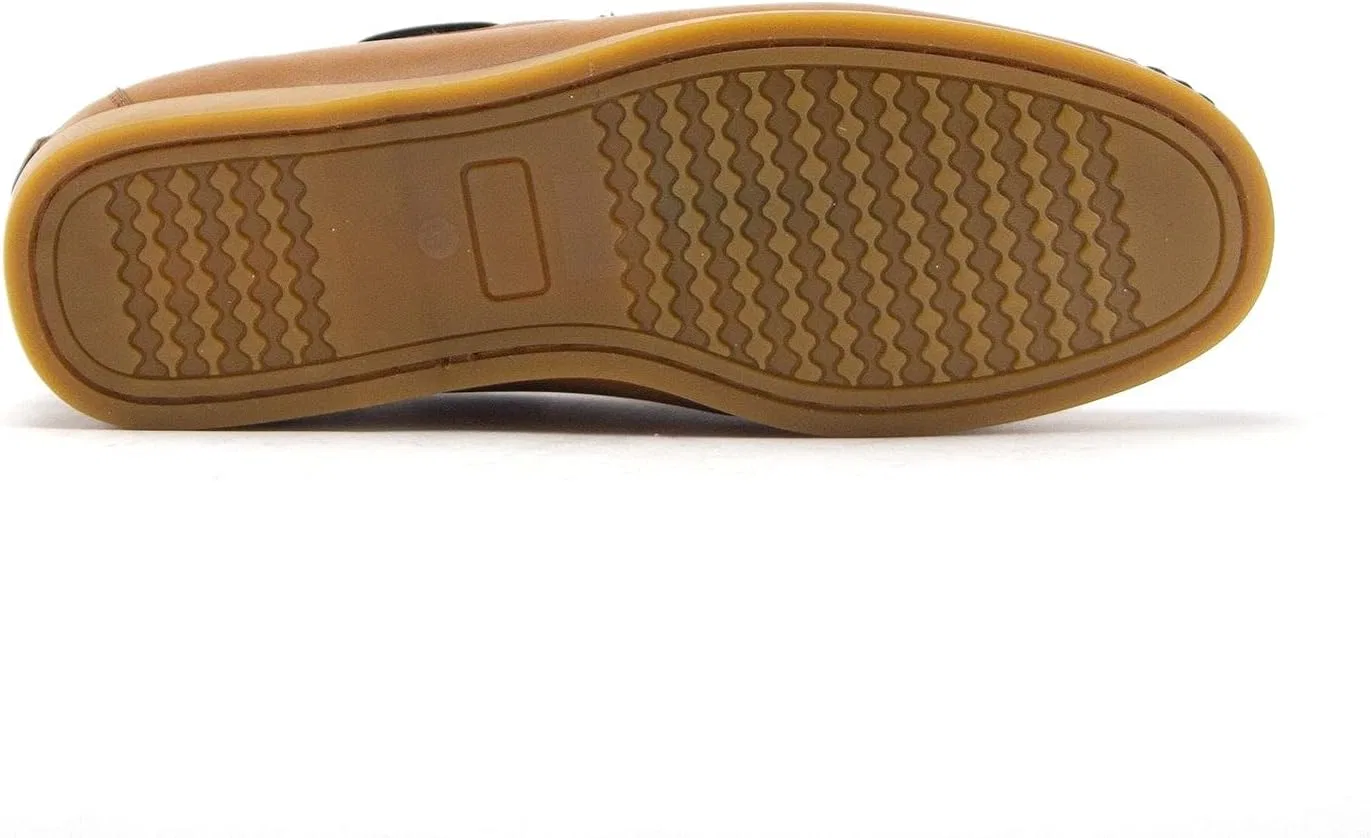 Мокасины мужские Classic Slip On Moccasin Style Dress Loafers Boat Shoes, Tan Jazamé — фото 3