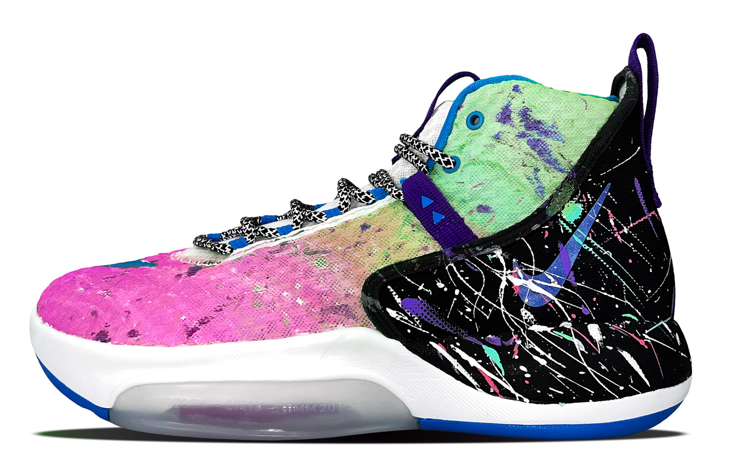

Баскетбольные кроссовки Zoom Rize 1 унисекс средней высоты розовые/зеленые Nike