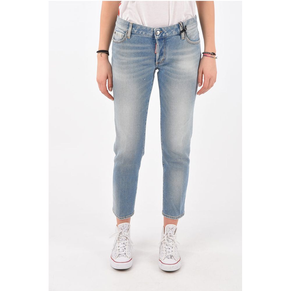 

Джинсы JENNIFER CROPPED с низкой посадкой Dsquared2, Light Blue