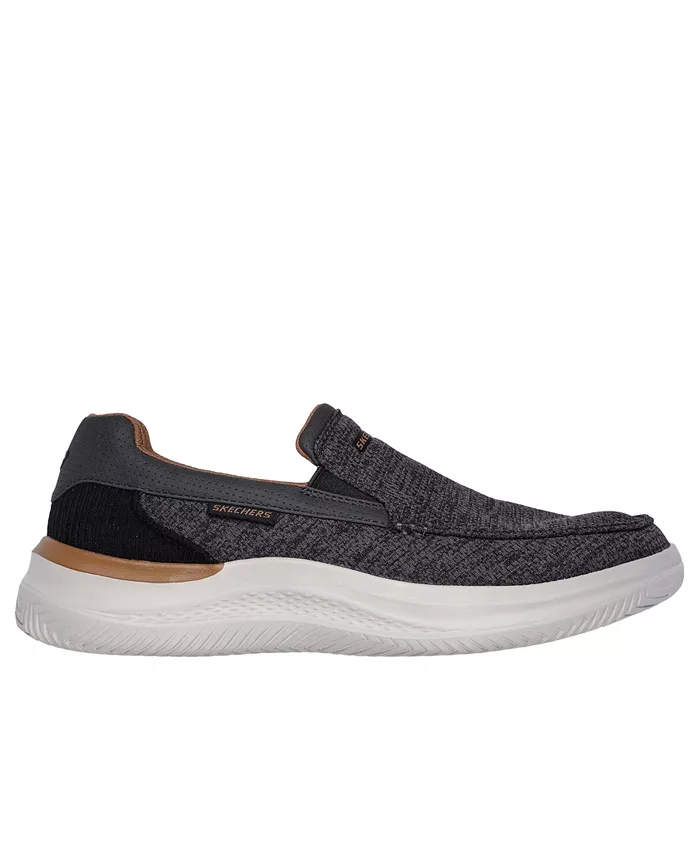 Мужские повседневные слипоны Marco Slip-On Moc в свободном крое Hasting от Finish Line Skechers, серый — фото 2