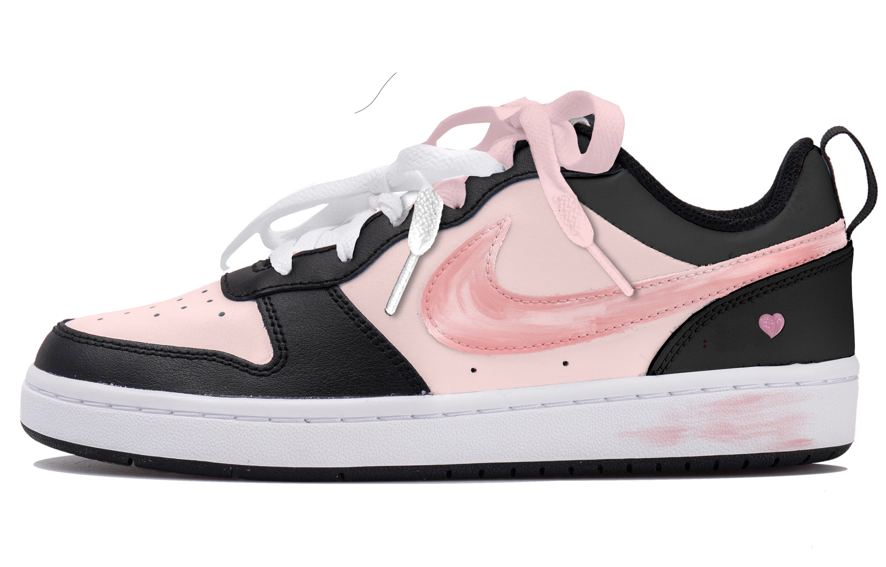 

Кроссовки Nike Court Borough 2 Skateboard Shoes Women's Low-Top Black Pink, черный/розовый