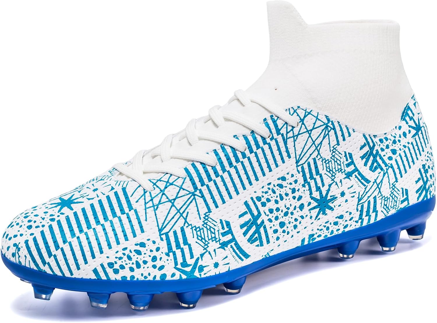 

Взрослые футбольные бутсы для мужчин, легкие футбольные кроссовки, дышащие профессиональные спортивные обувь для футбола Kouazaz, голубой