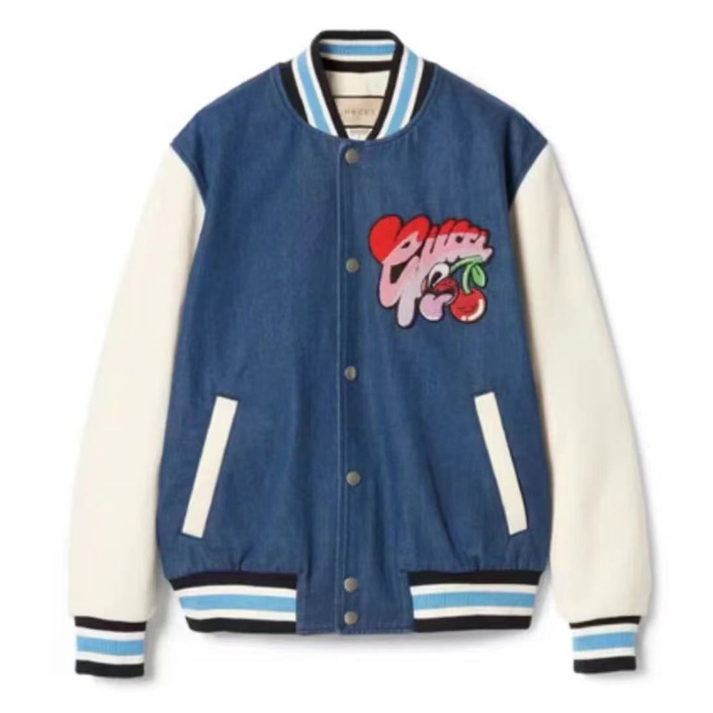 

GUCCI Куртка бейсбольная унисекс синяя, Blue