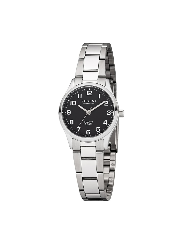 

Небольшие аналоговые наручные часы из серебра (примерно 29 мм) с металлическим браслетом Regent