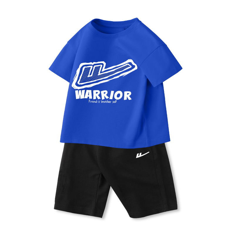 Повседневная спортивная одежда для детей 3-7 лет WARRIOR, белый/h синий stitching-черный/h белый logo k — фото 4