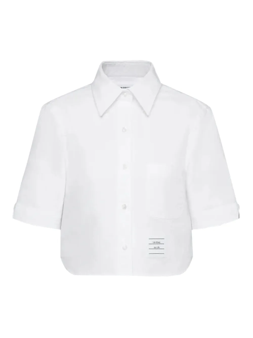 

Рубашка оксфорд с короткими рукавами THOM BROWNE, белый