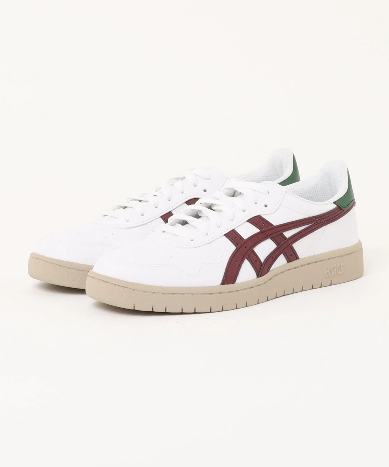 Мужские кроссовки ASICS JAPAN S из искусственной кожи бело-красные