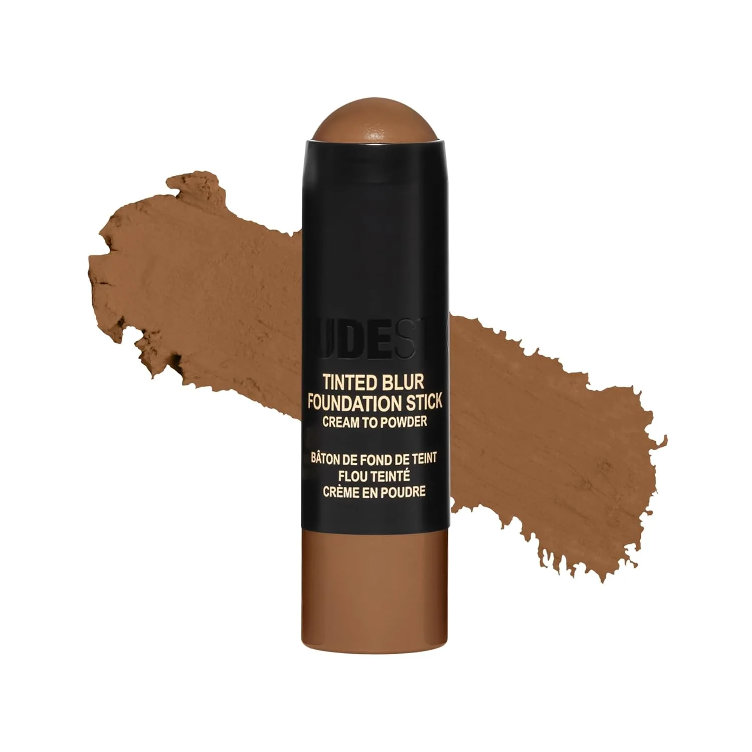 Тональный стик Nudestix Tinted Blur Foundation Stick - кремово-пудровая легкая текстура для маскировки пор, недостатков и мелких морщин | Естественный матовый финиш с светоотражающими пигментами, DEEP 09