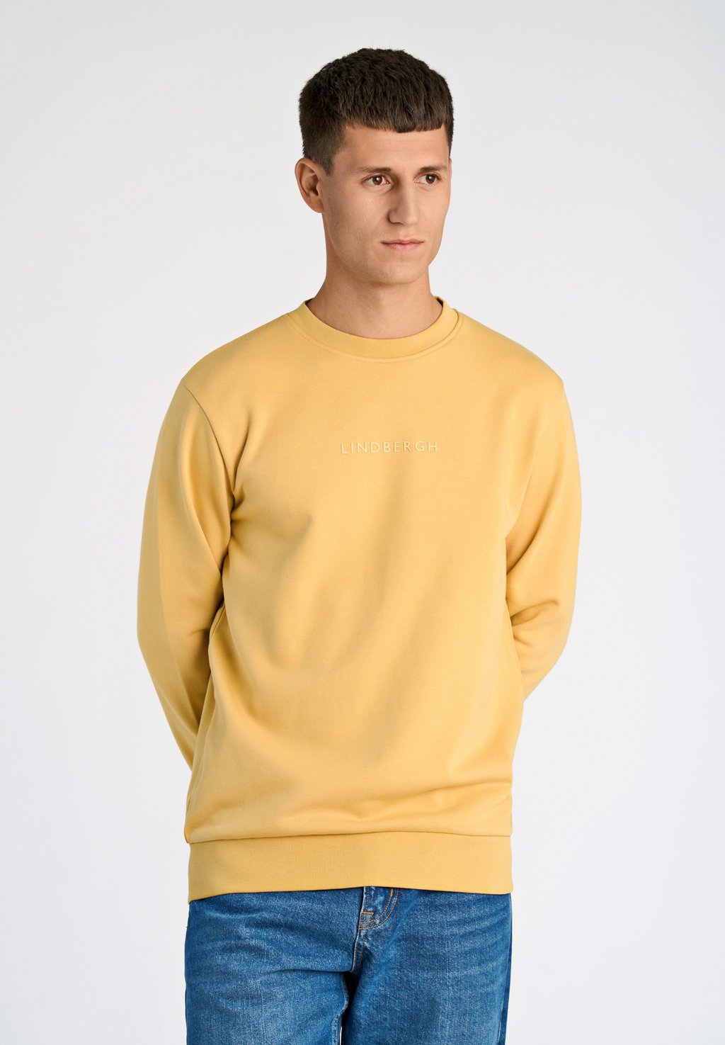 

Толстовка LOGO CHEST PRINT O-NECK Lindbergh, желтый