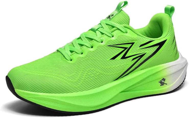 

Мужские повседневные спортивные кроссовки, с нескользящей толстой подошвой, дышащей сеткой и шнуровкой, подходят для ходьбы и повседневной носки Igzbibg, зеленый