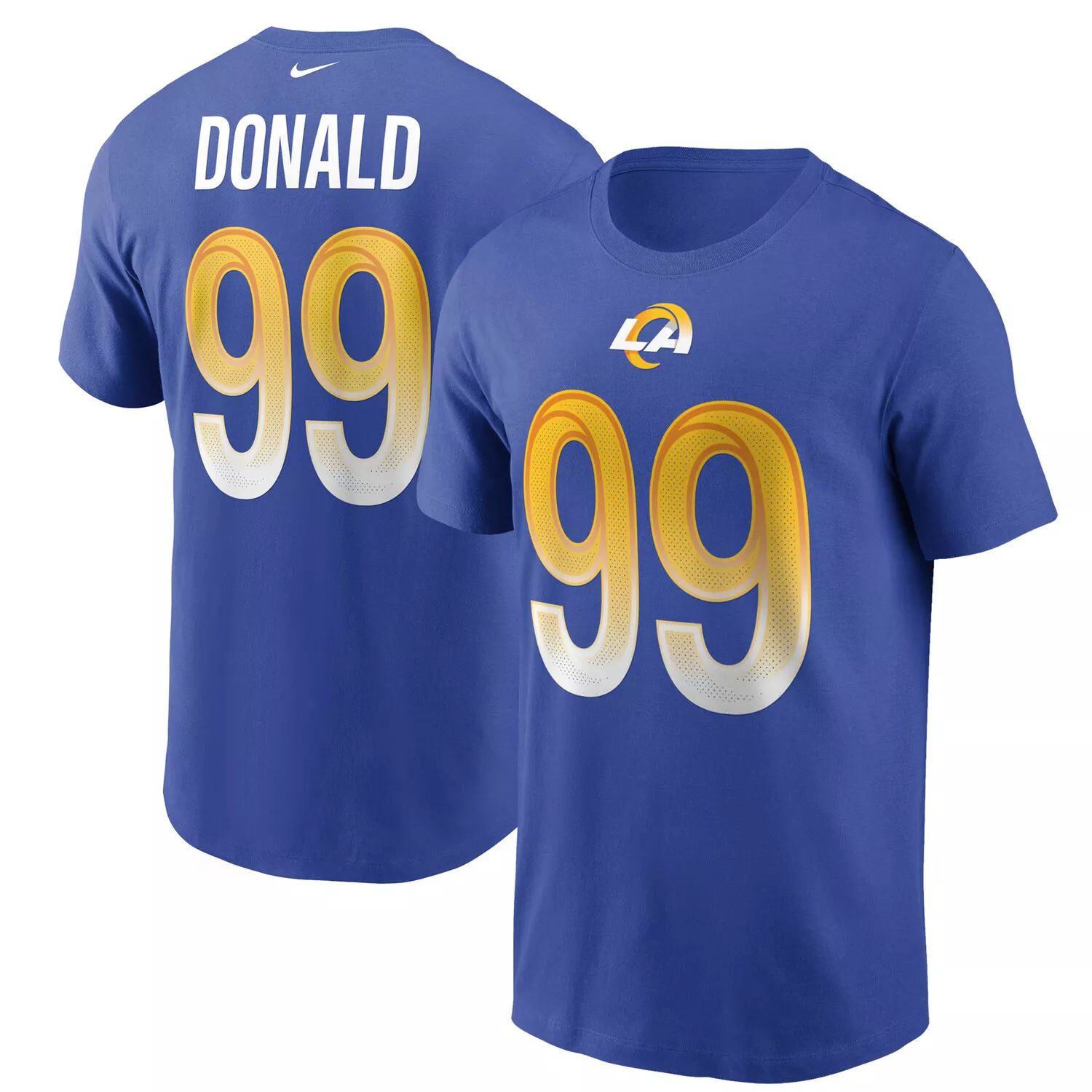 

Мужская футболка с именем и номером Aaron Donald Royal Los Angeles Rams Nike