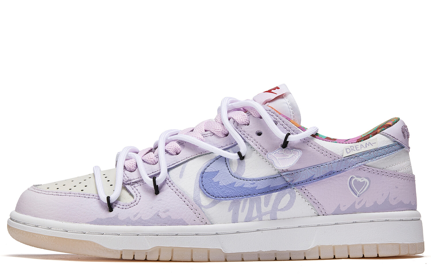 

Кроссовки Nike Dunk Skateboarding Shoes Women's Low-top Blue/Purple, серый
