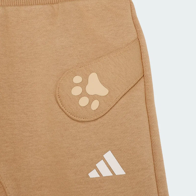 Детская спортивная одежда Casual с круглым вырезом Adidas, Beige/Coffee — фото 3