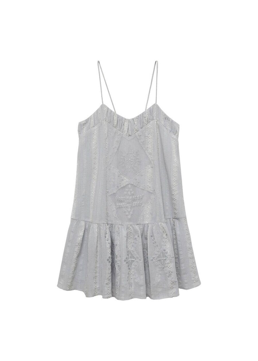 

Мини платье MANGO Dress Constan, серебряный