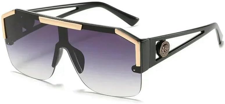 

Женские солнцезащитные очки класса люкс, большие квадратные солнцезащитные очки, мужские винтажные очки увеличенного размера с защитой от УФ-излучения UV400 DMMWCX, Gray