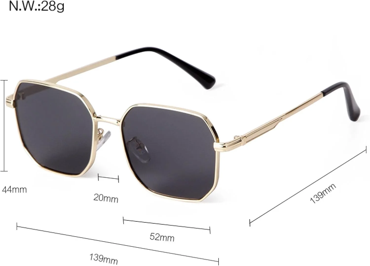 

Модные винтажные классические солнцезащитные очки для мужчин и женщин, многоугольная металлическая оправа, градиентные синие солнцезащитные очки WNCKSQ, C6