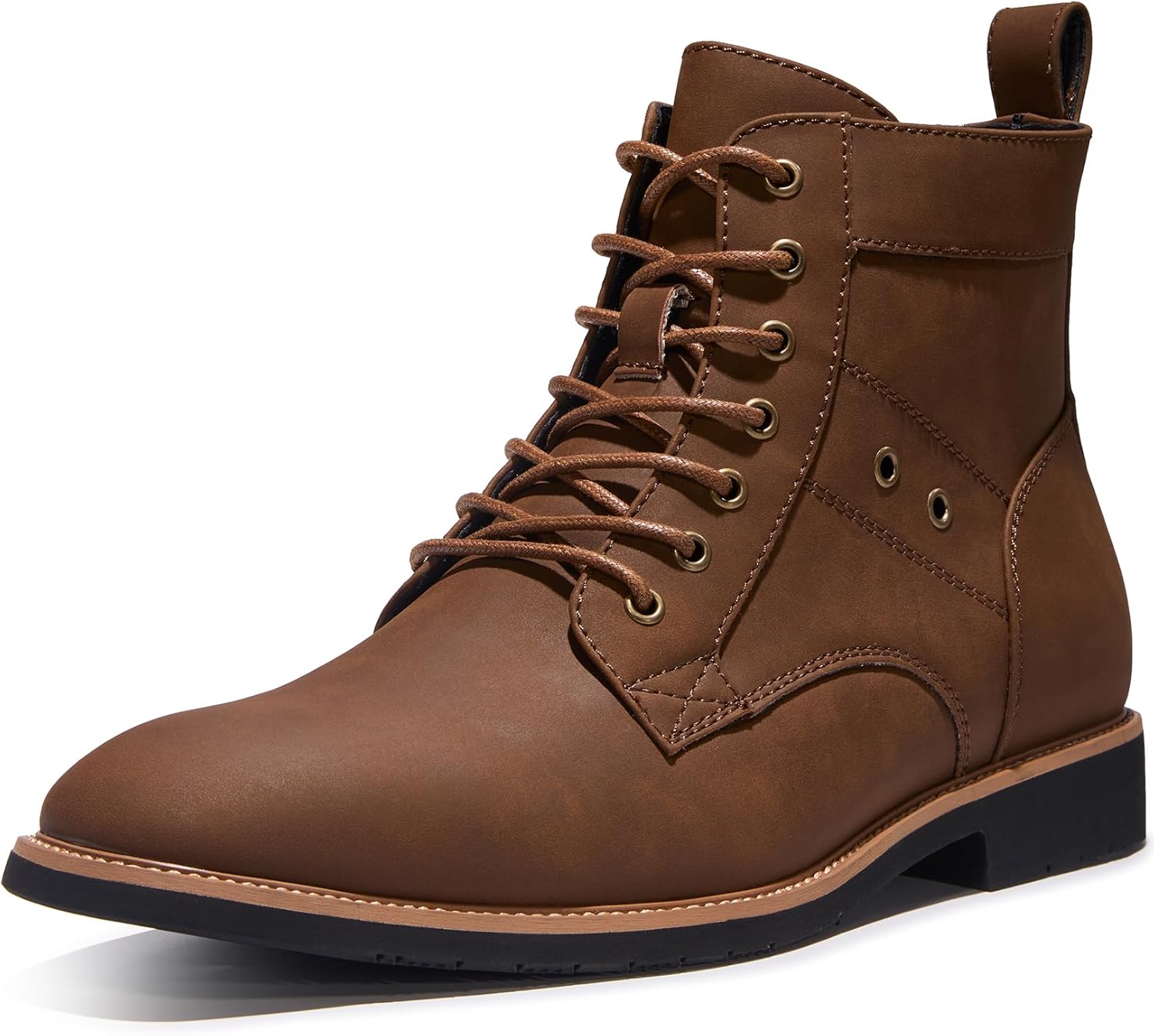 

Мужские повседневные дерби на шнуровке, модные и удобные ботинки до щиколотки Truveld, коричневый