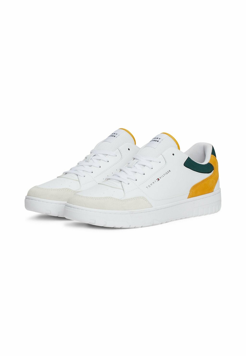 

Кроссовки на шнуровке BASKET CORE LTH MIX ESS Tommy Hilfiger, белый