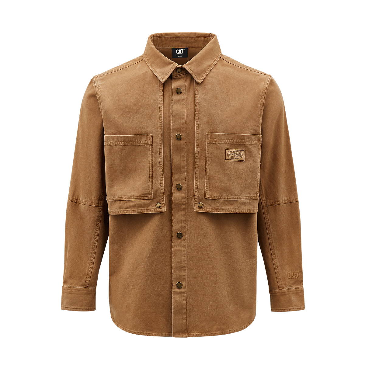 

Рубашка мужская с лацканом Moderate Workwear CAT, темно-хаки