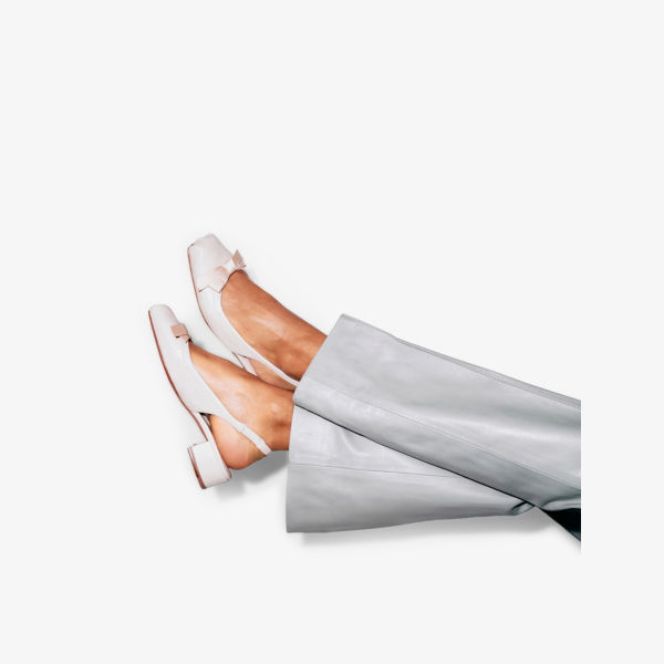 Туфли-лодочки Christian Louboutin Mamaflirt кожаные на ремешке, бежевый — фото 2