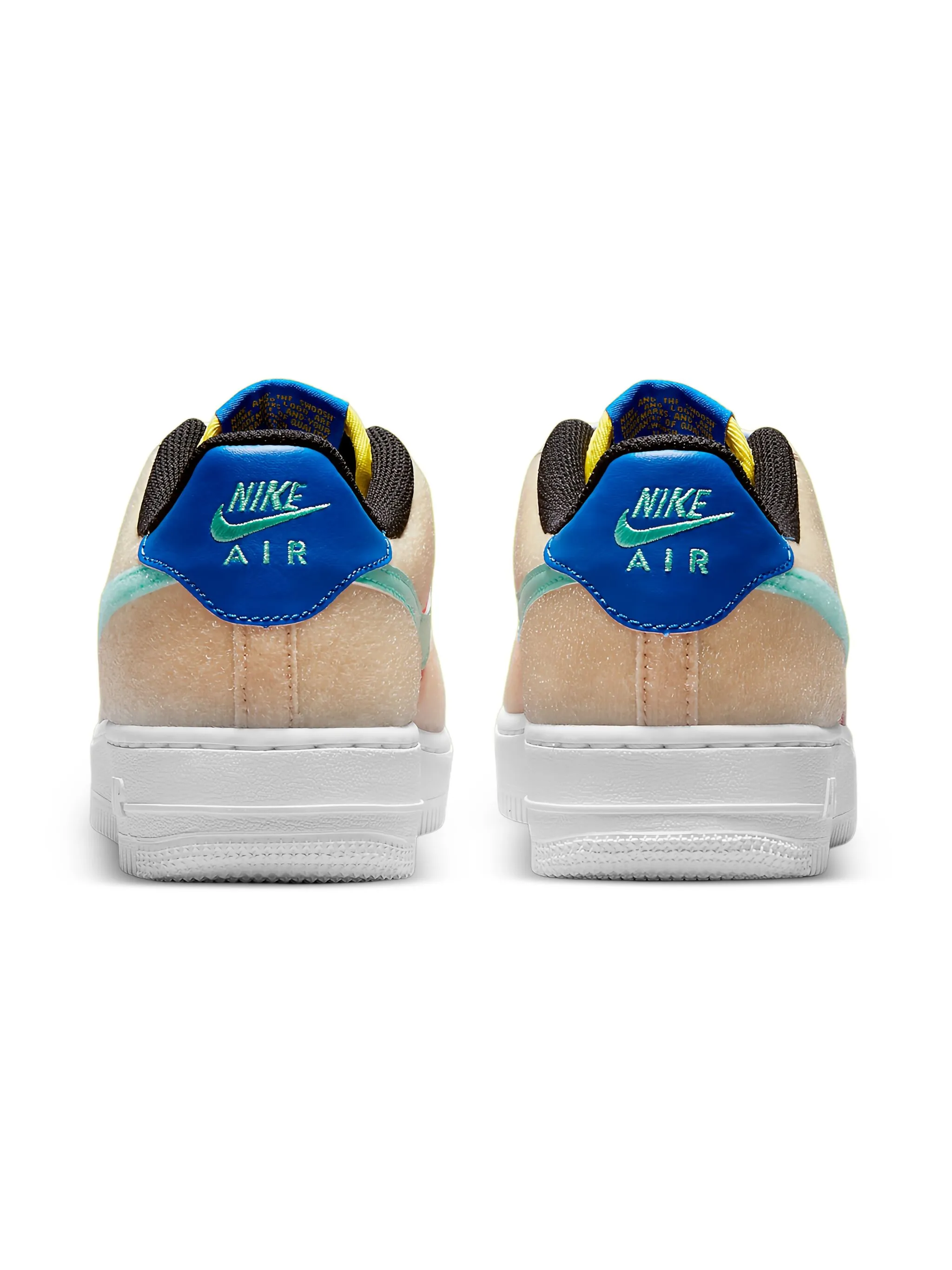 Кроссовки Air Force 1 Sanddrift/Emerald Rise Nike Kids, бежевый — фото 4