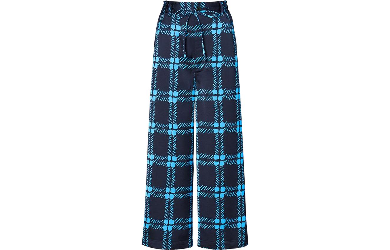 UNIQLO X MARNI Marni Co Branding повседневные брюки женские navy blue умеренно прямой крой — фото 3