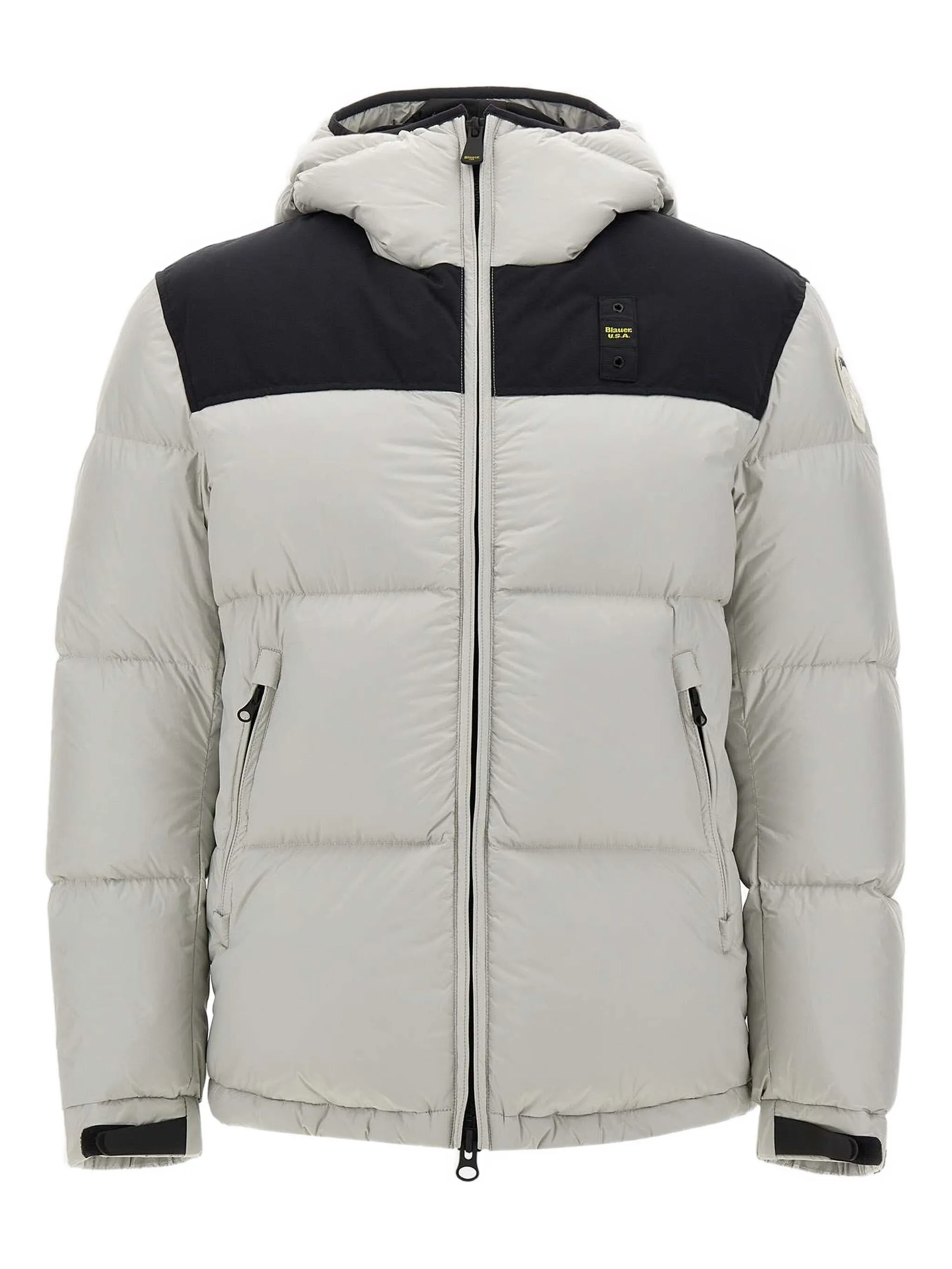 

Стеганый пуховик с капюшоном Blauer, серый