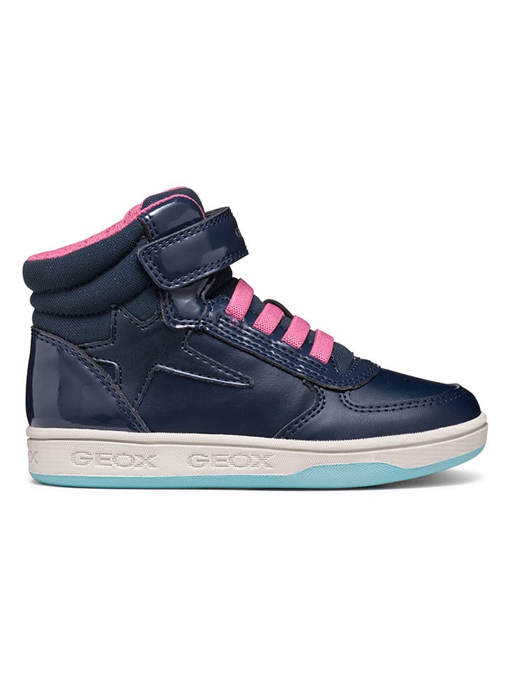 

Высокие кроссовки Geox, цвет dunkelblau/pink