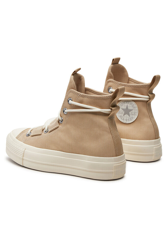 Кеды Converse Chuck Taylor All Star Lift Platform, бежевый — фото 3