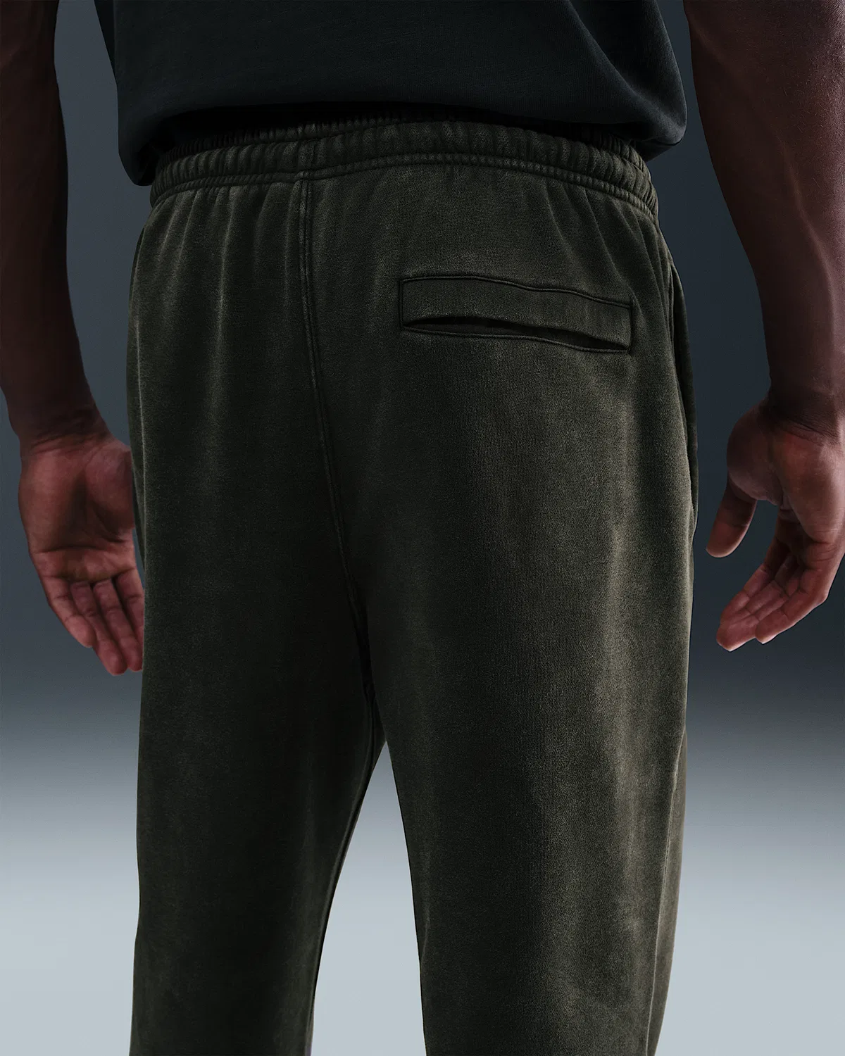 Мужские флисовые штаны Nike Sportswear Club с манжетами, Sequoia/Sequoia — фото 3