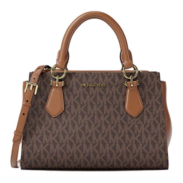 

MICHAEL KORS Маленькая женская сумка MARILYN Canvas коричневого цвета