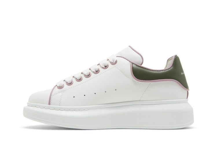 Кроссовки Alexander McQueen Alexander McQueen Wmns Oversized Sneaker 'White Military Green', белый — фото 4