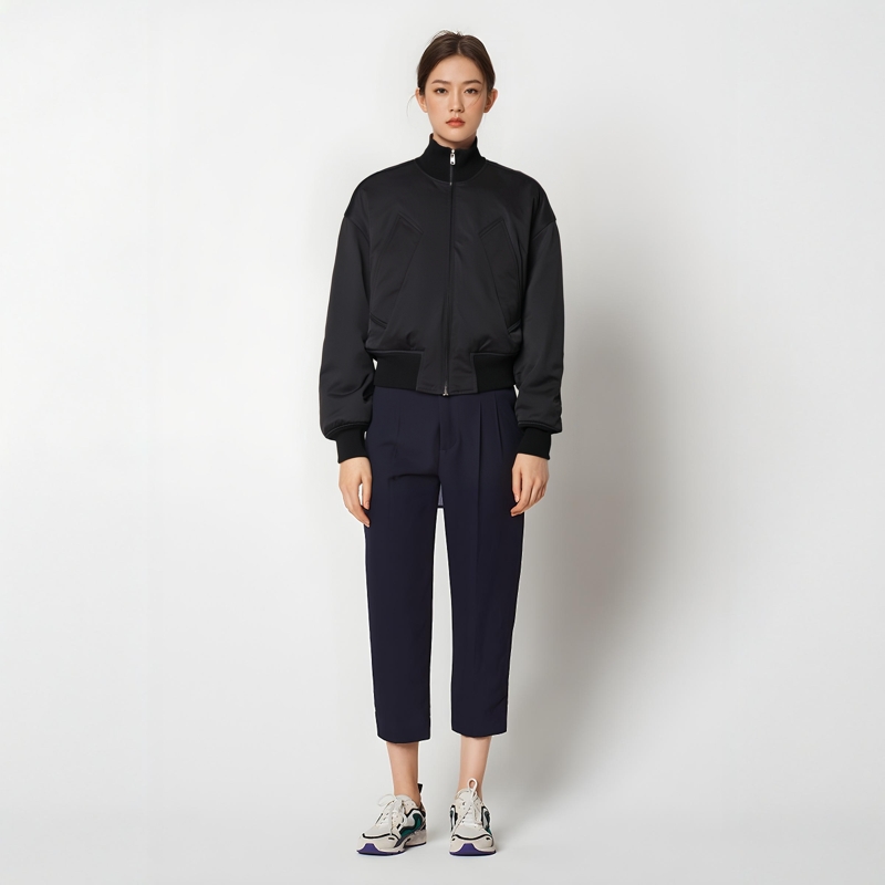 Куртка-бомбер на подкладке с логотипом Alexander Wang, черная — фото 3
